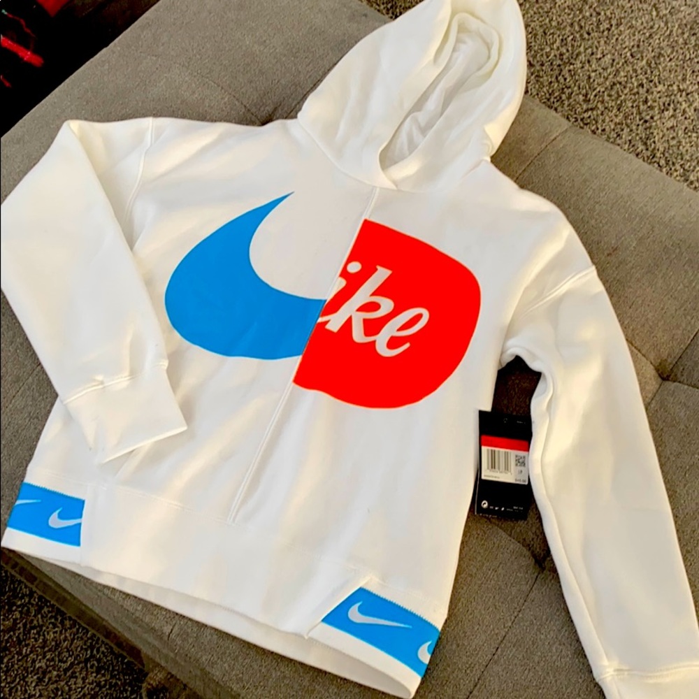 Girls Nike White Sweatshirt